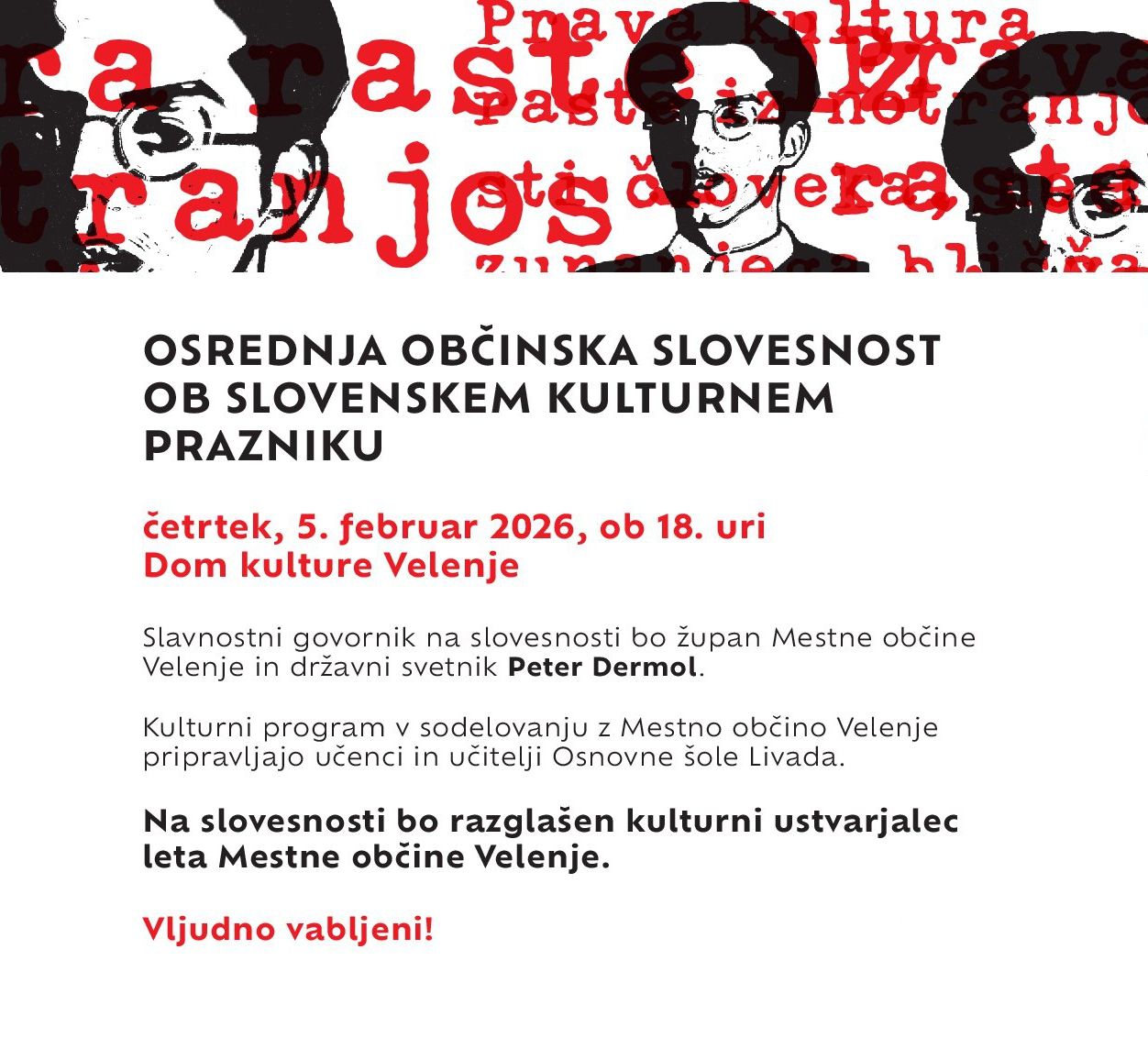 Občinska slovesnost ob slovenskem kulturnem prazniku