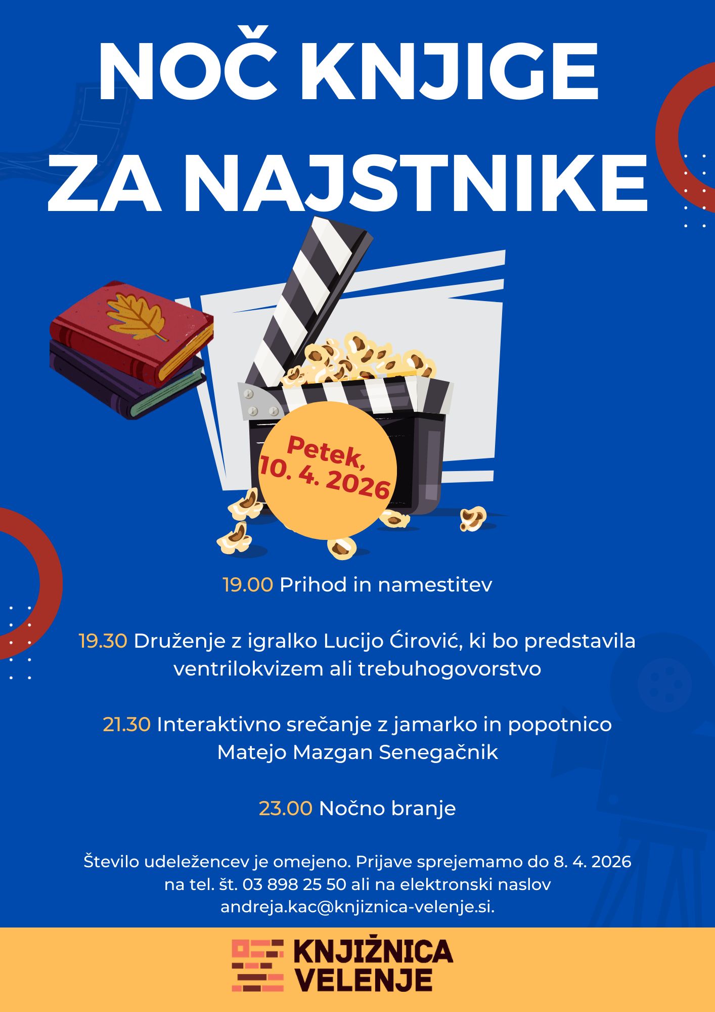 Noč knjige za najstnike ZAPOLNJENO