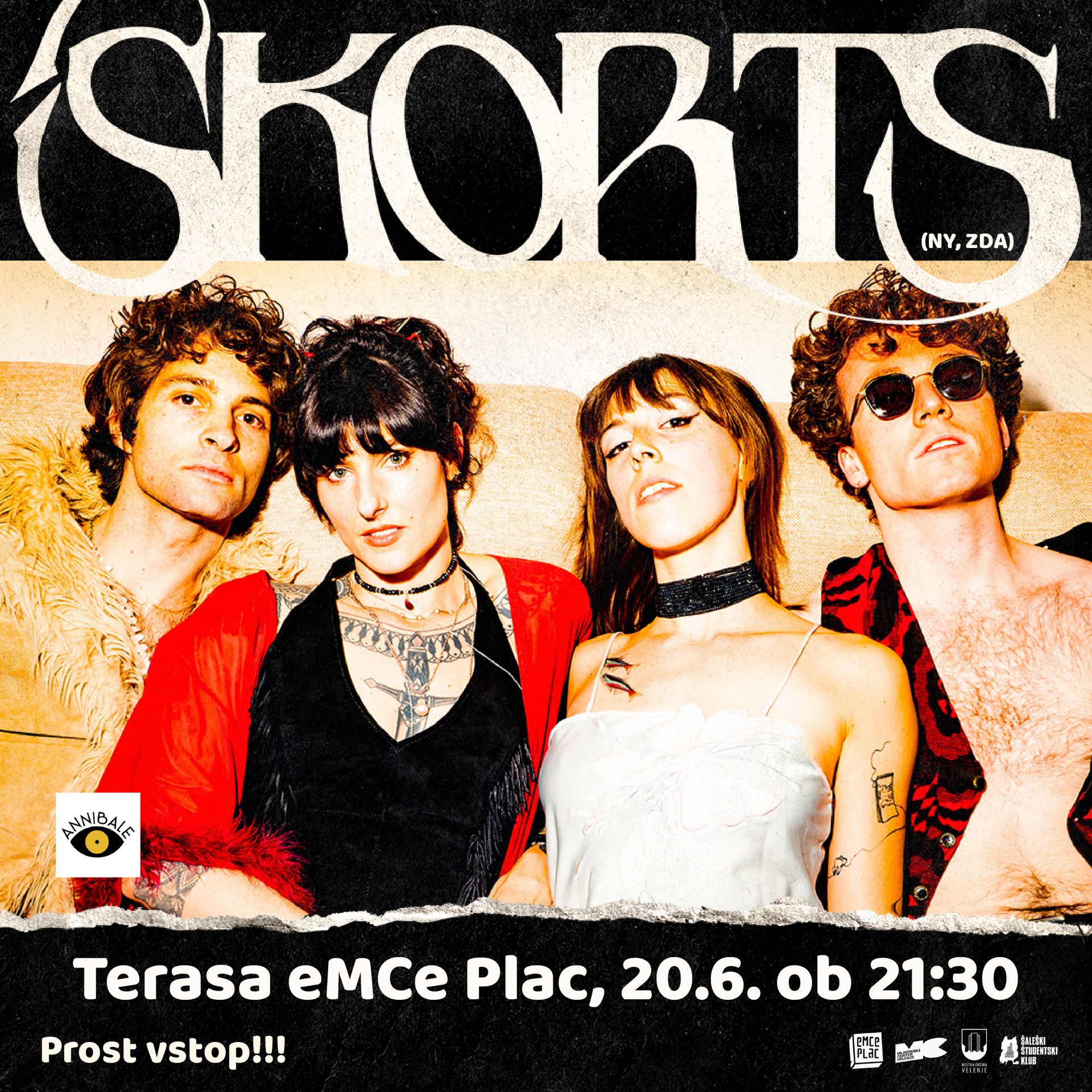 Koncert na terasi eMCe Placa: SKORTS (NY, ZDA)