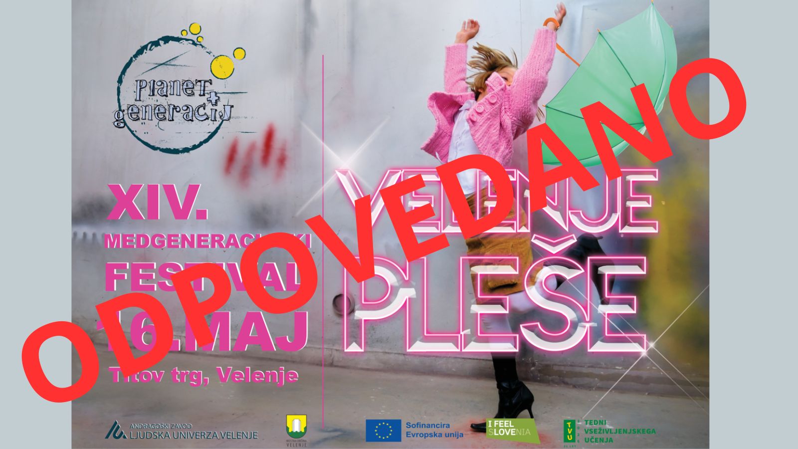Odpovedan 14. medgeneracijski festival Velenje pleše