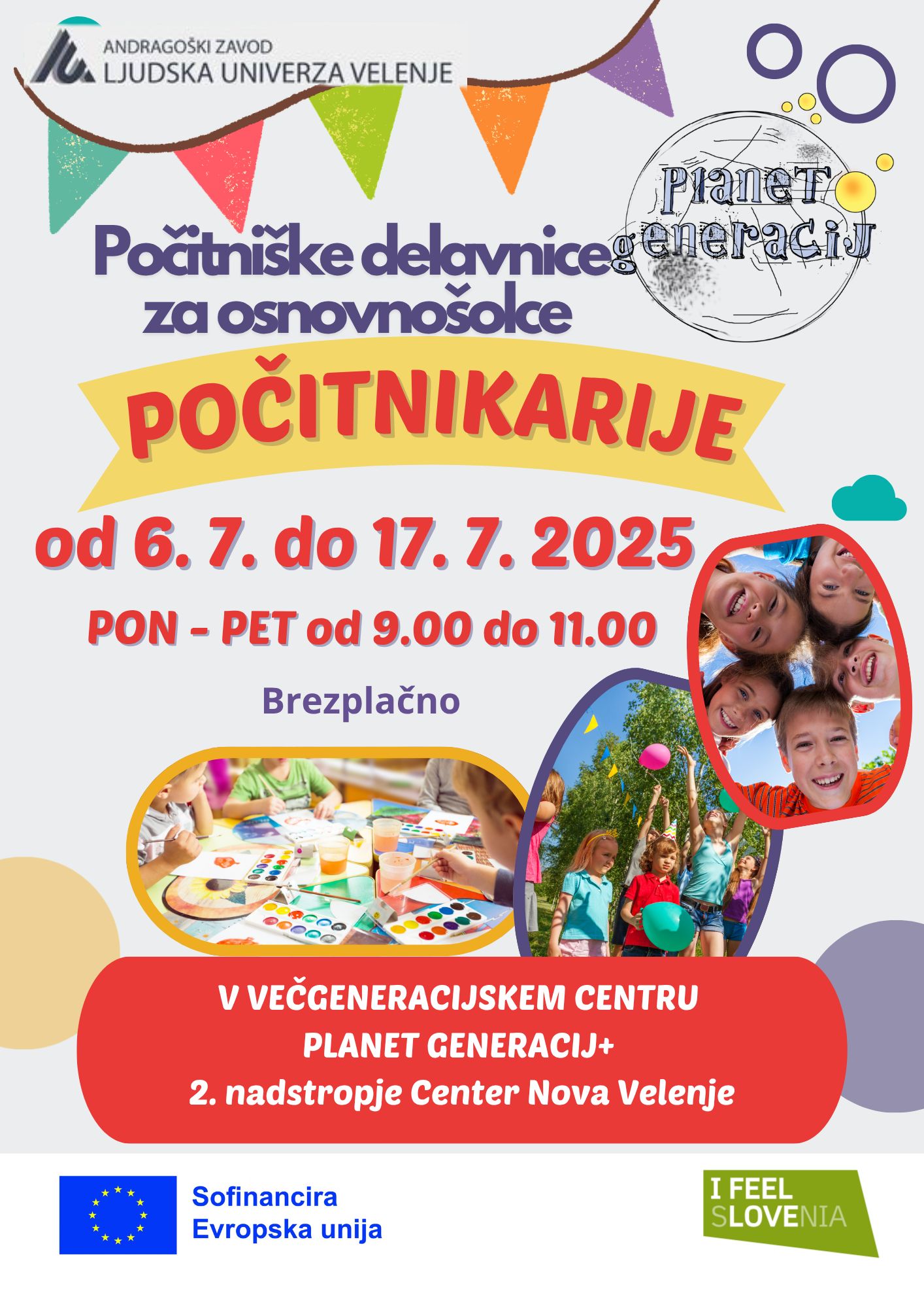 Počitniške delavnice za osnovnošolce