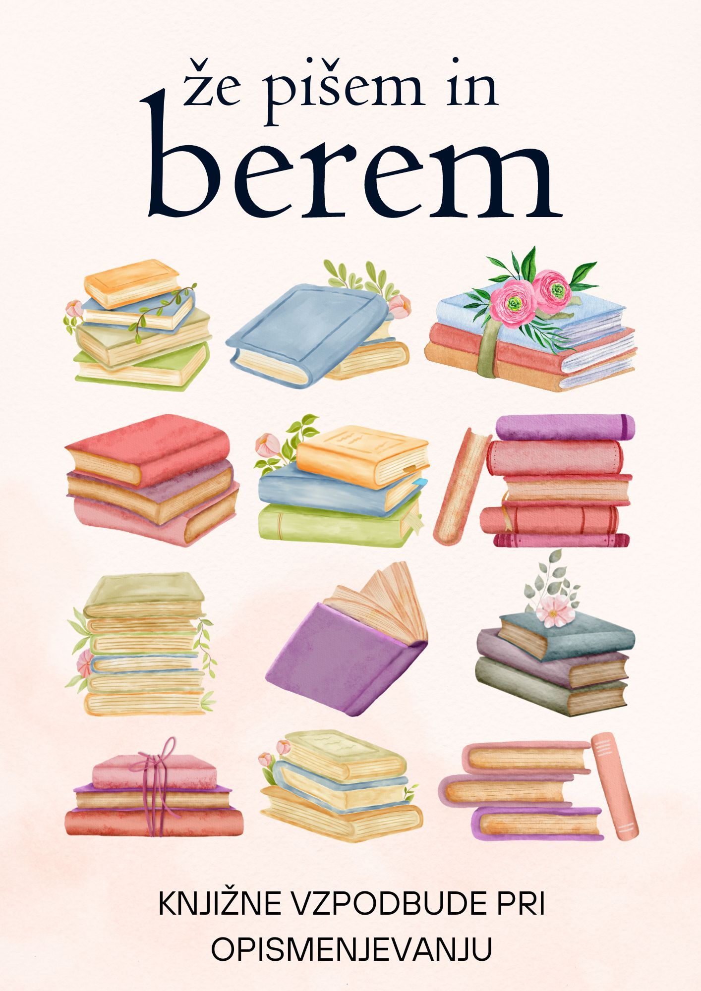Že berem in pišem