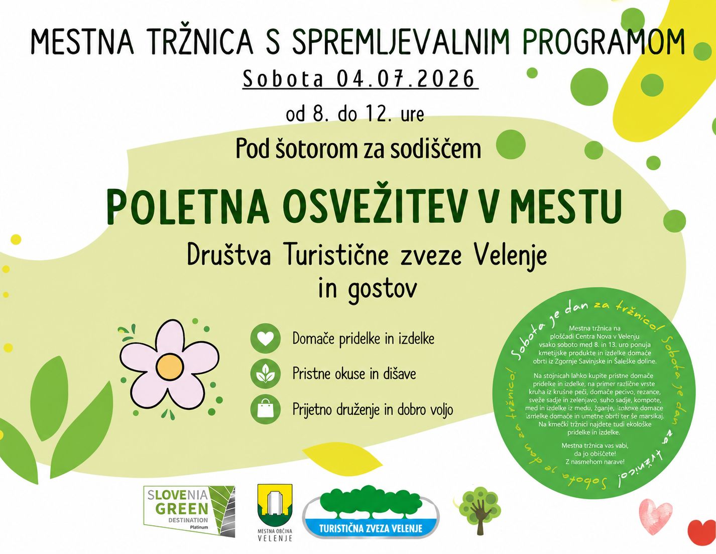 Mestna tržnica s spremljevalnim programom društev