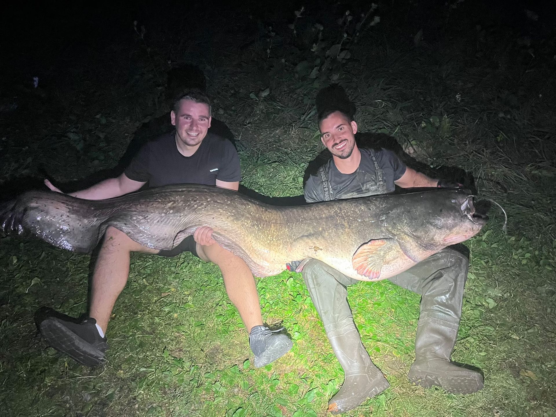 Rekord Škalskega jezera: na kraparsko opremo ujel soma, dolgega 240 centimetrov in težkega 91 kilogramov