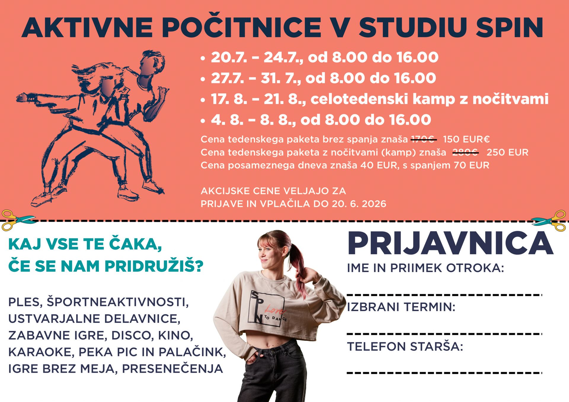 Aktivne poletne počitnice z ustvarjalci Studia Spin