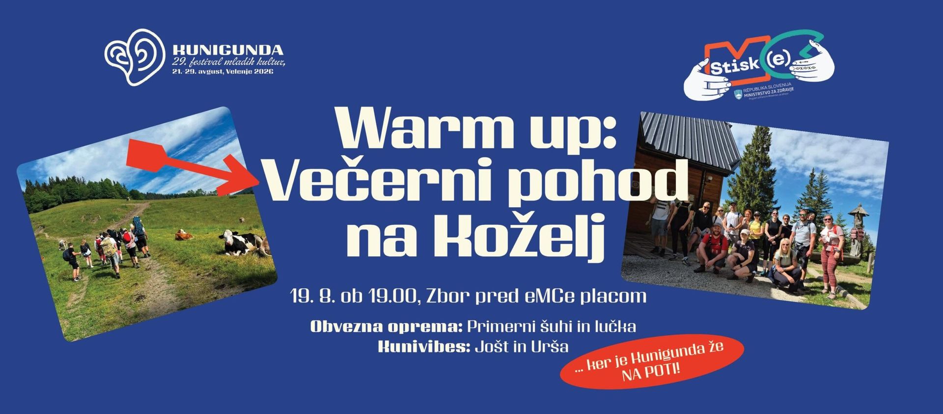 Kunigundin Warm up: Večerni pohod na Koželj