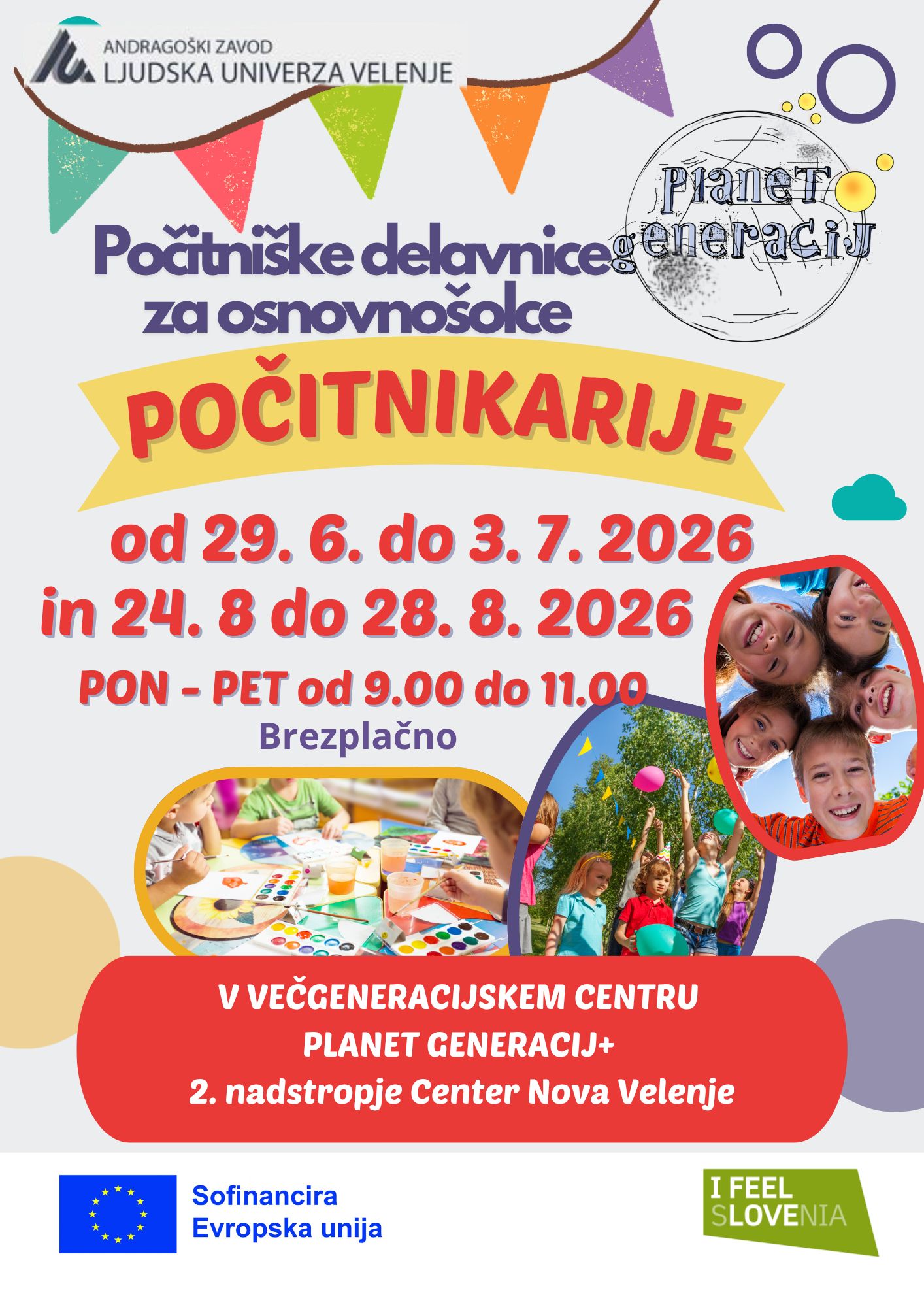 Počitniške delavnice za osnovnošolce