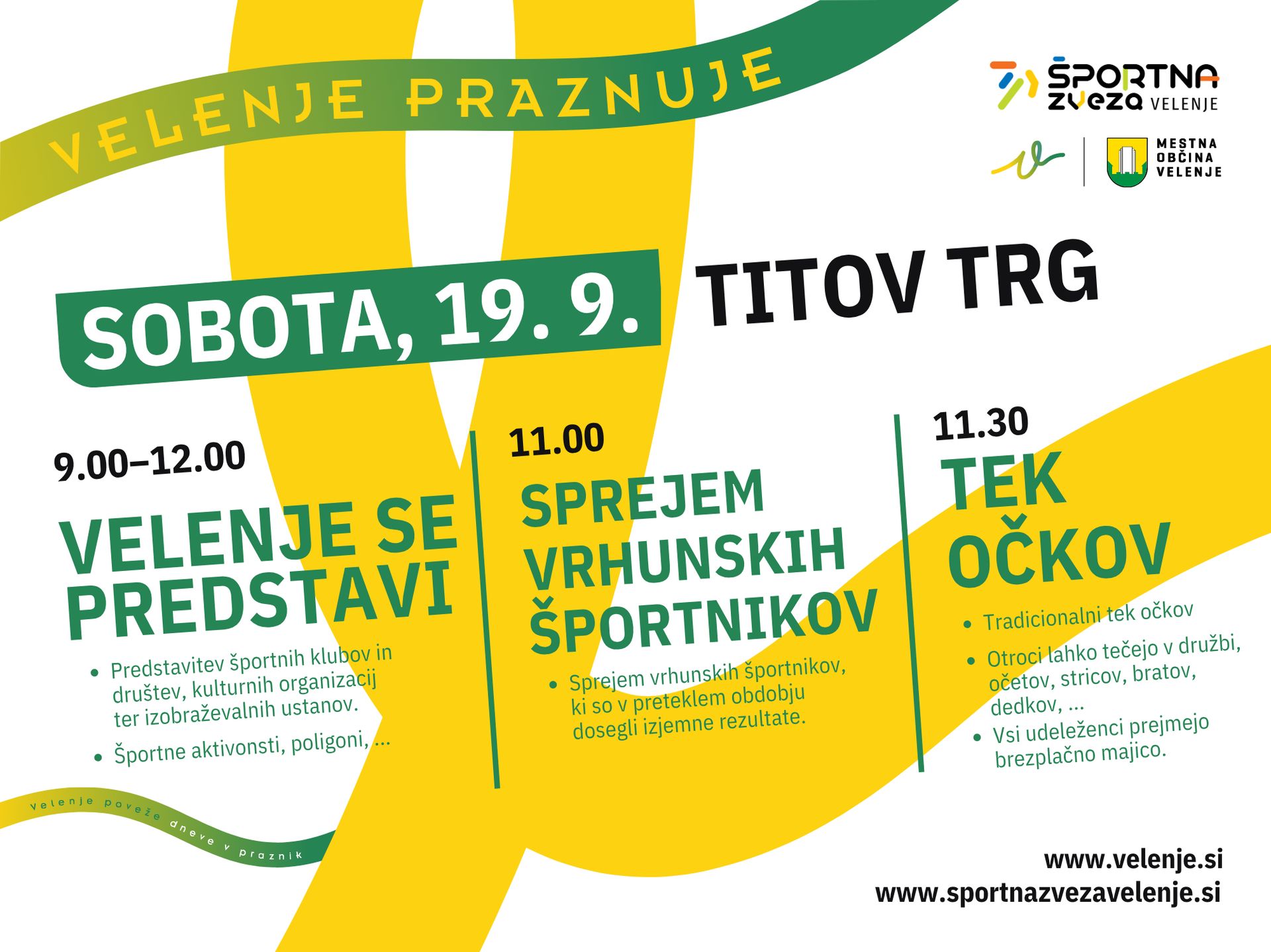 Velenje se predstavi in Tek očkovj | Velenje praznuje