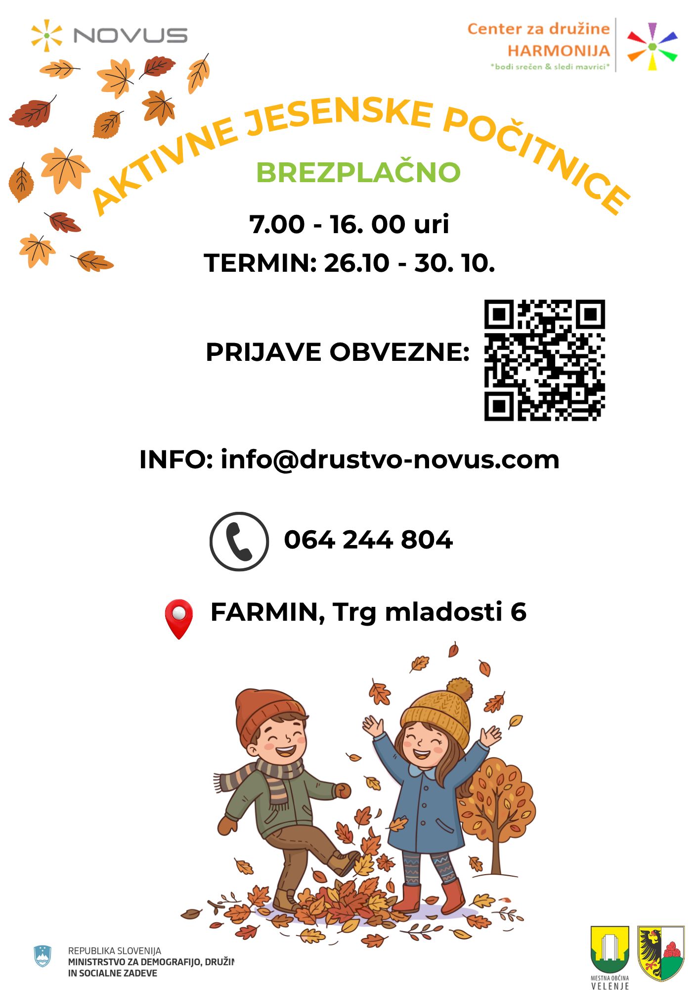 Aktivne jesenske počitnice