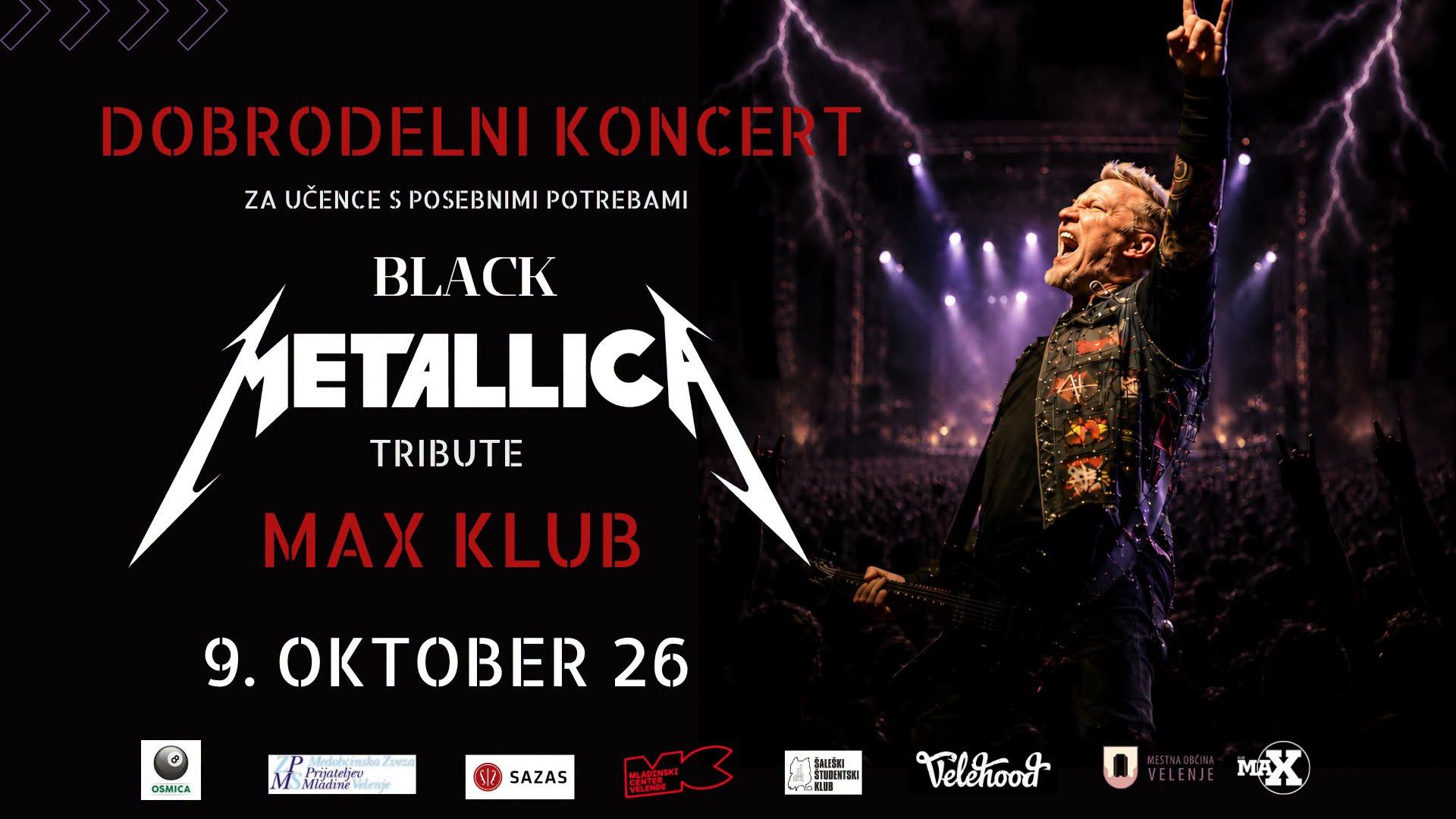 Black Metallica tribute – dobrodelni koncert