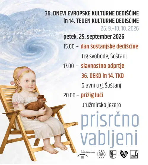 Šoštanj bo v petek gostil slavnostno odprtje 36. Dnevov evropske kulturne dediščine (DEKD) in 14. Teden kulturne dediščine (TKD).