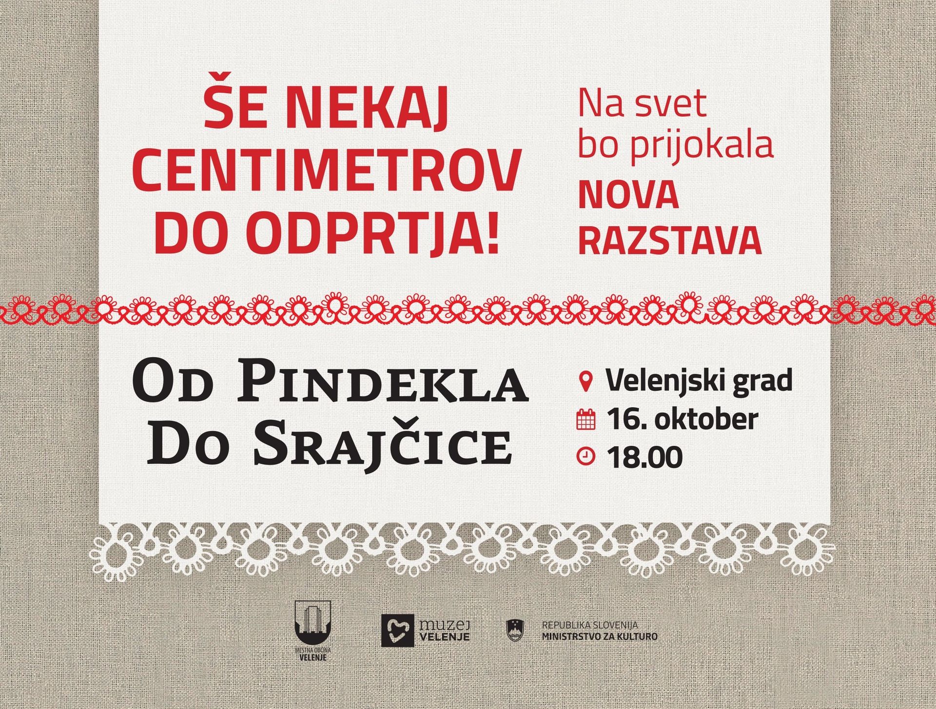 Odprtje razstave Od pindekla do srajčice
