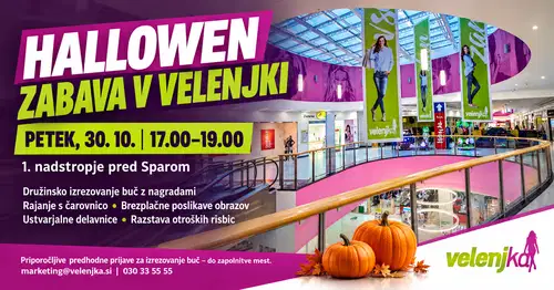 Ena buča, cela družina: v petek Halloween zabava v Velenjki