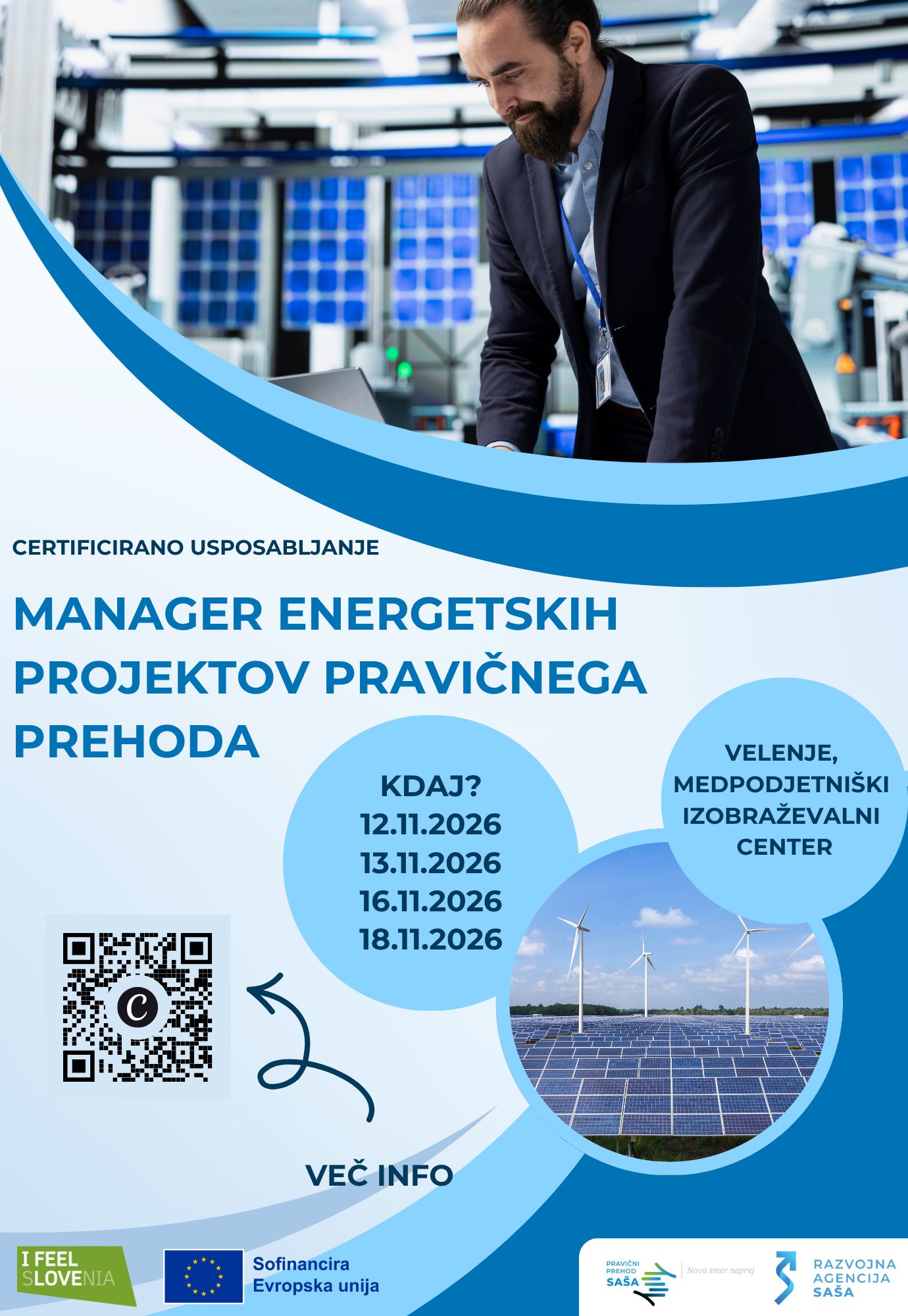 Usposabljanje za managerje energetskih projektov pravičnega prehoda