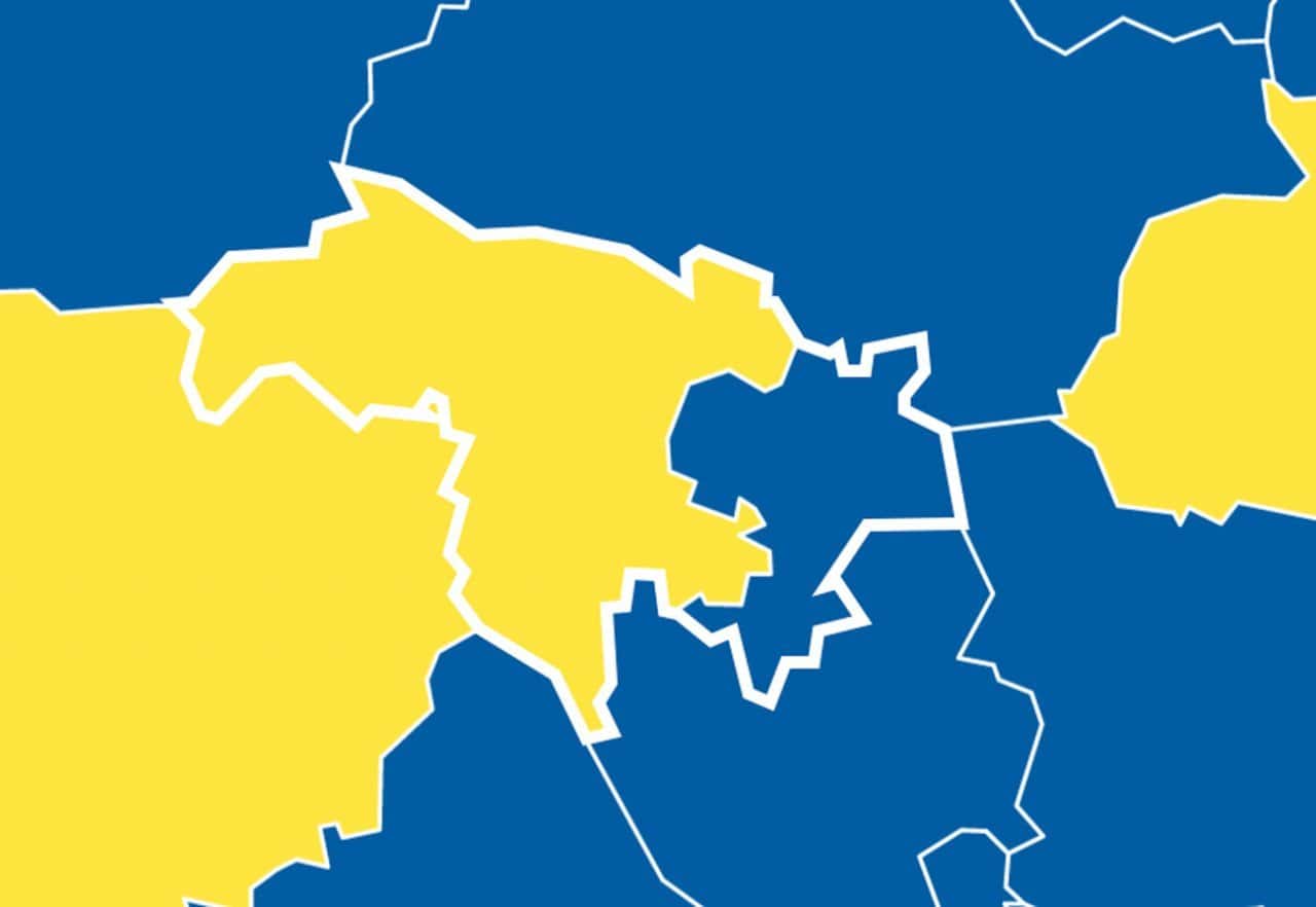 Velenje po novem rumeno modro