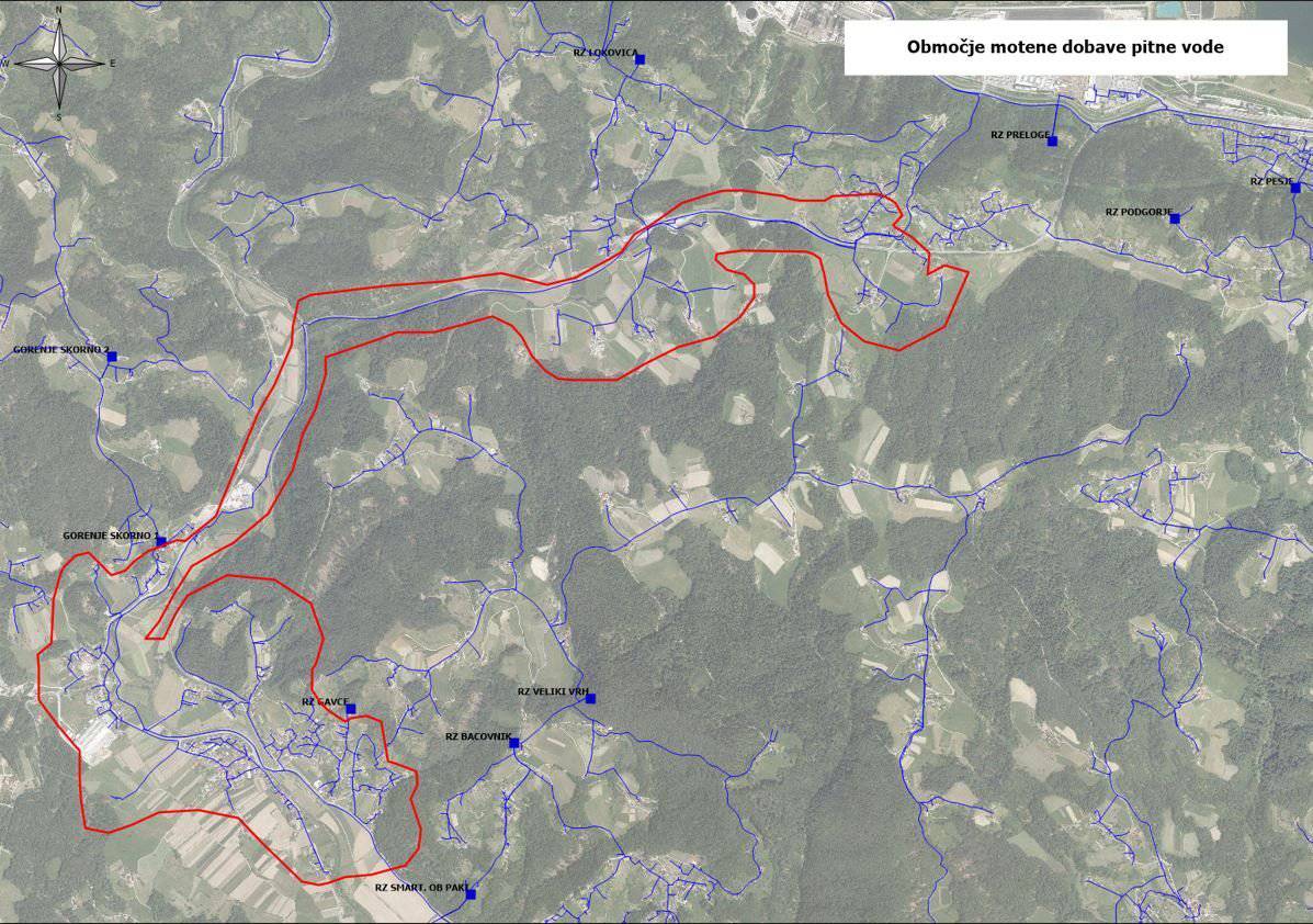 Motnje pri dobavi pitne vode