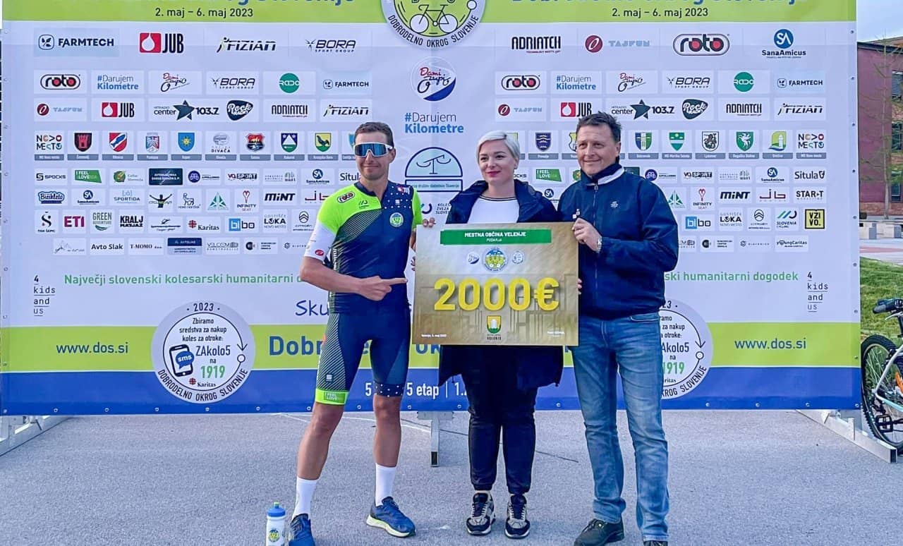Velenjčani pripravili sprejem za kolesarje Dobrodelno okrog Slovenije