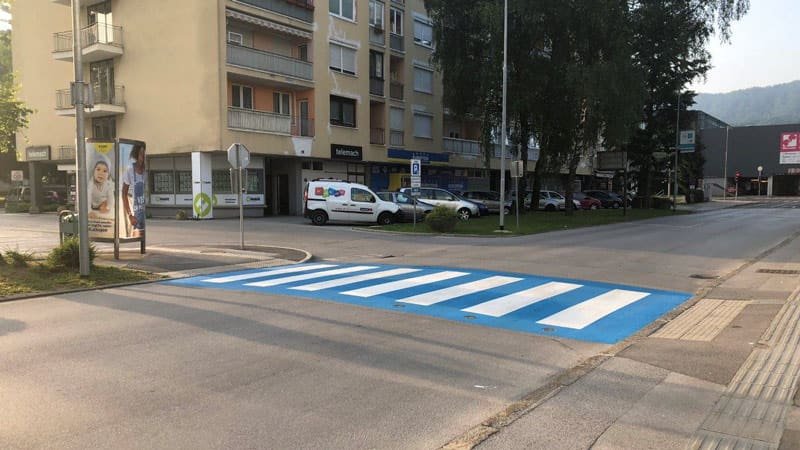 Delna zapora Rudarske ceste in ureditev prehodov za pešce