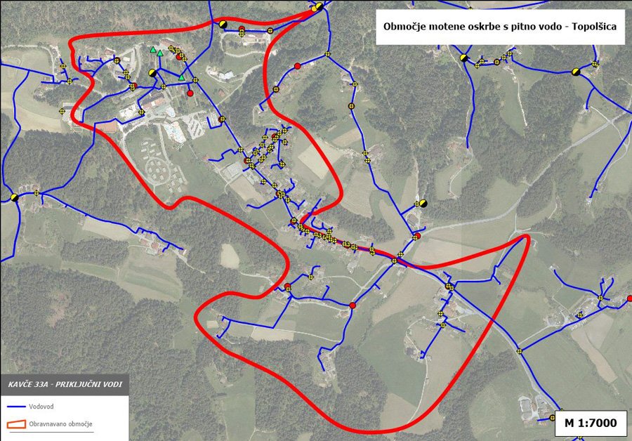 Motnje pri dobavi pitne vode - Topolšica
