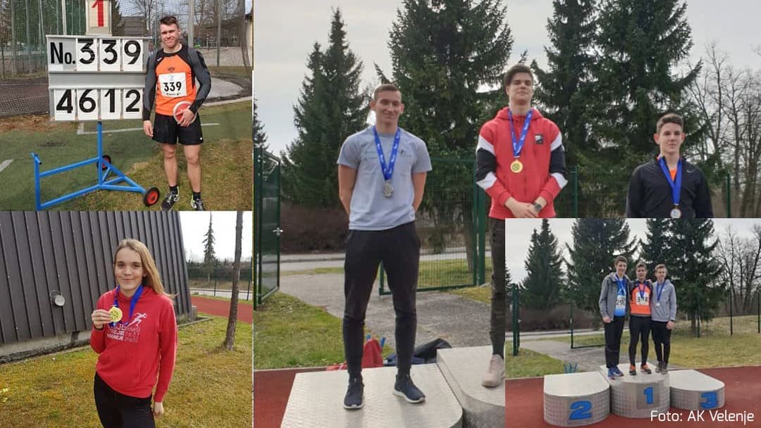 Uspešni nastopi Velenjskih atletov na Zimskem prvenstvu Slovenije v metu