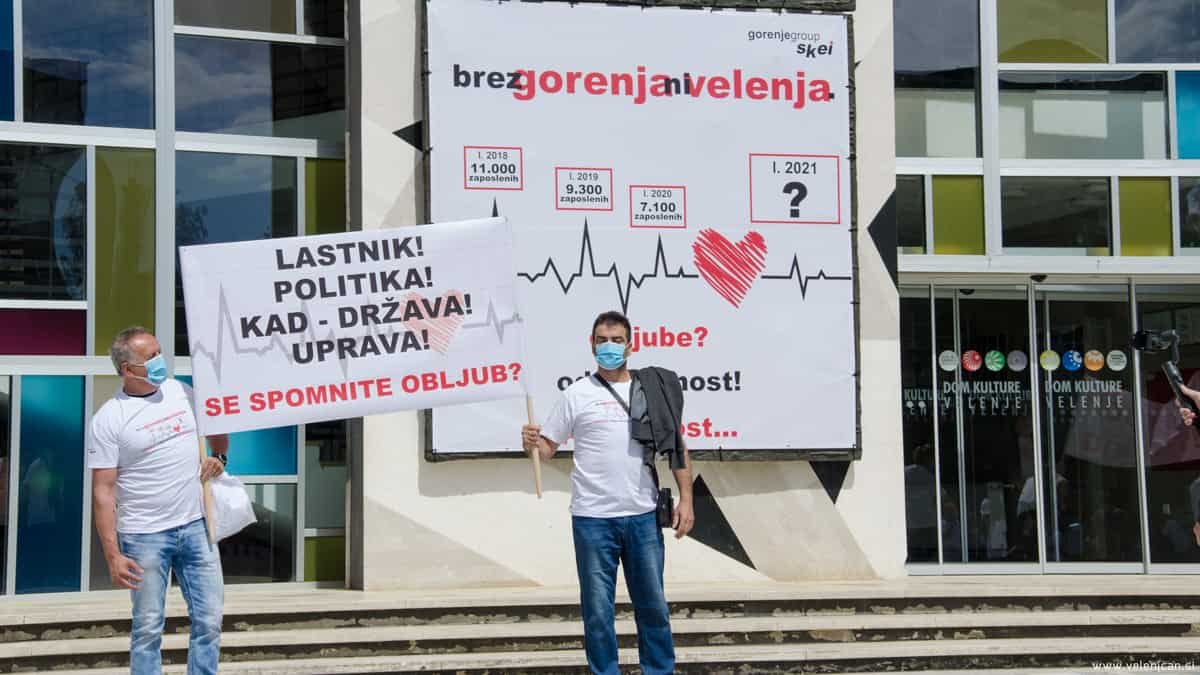 Prvomajska budnica in sirena v podporo delavcem Gorenja #foto #video
