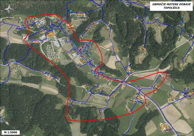 Motnje dobave pitne vode na območju Topolšice