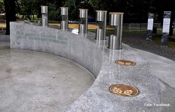 V Žalcu ponovno odprli Fontano piv Zeleno zlato