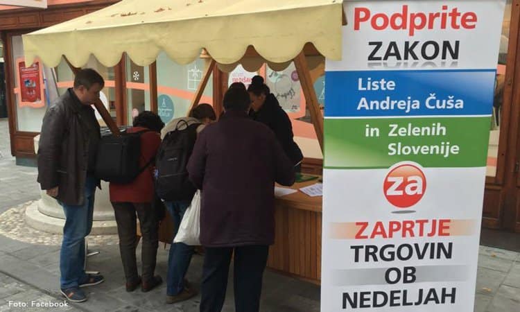 Zbiranje podpore zaprtju trgovin ob nedeljah tudi v Velenju in Šoštanju