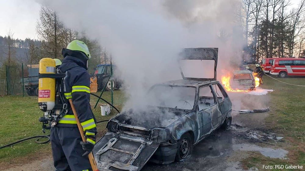 Nenapovedana gasilska vaja, PGD Gaberke in PGD Škale