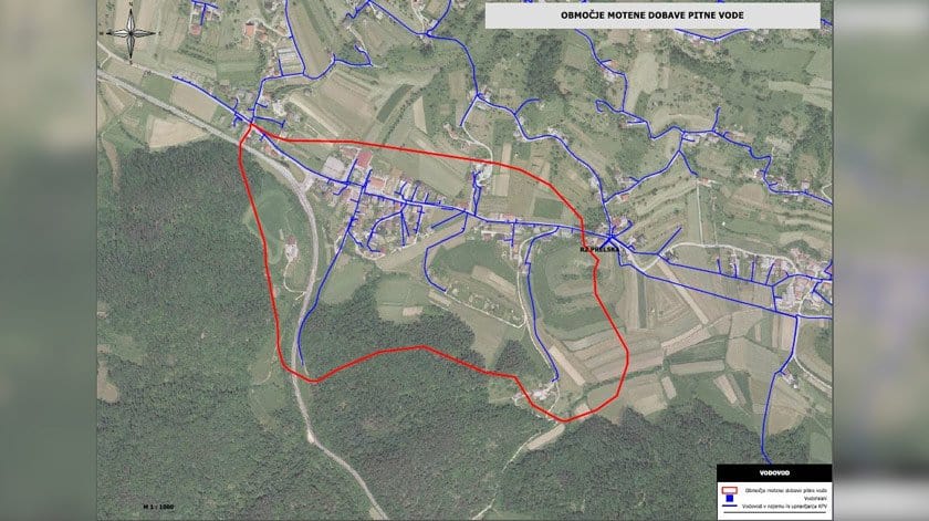 Motnje pri dobavi pitne vode na posameznem delu naselja v Vinski Gori