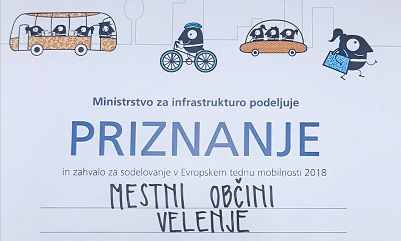 Velenje med najbolj aktivnimi občinami pri projektu Evropski teden mobilnosti