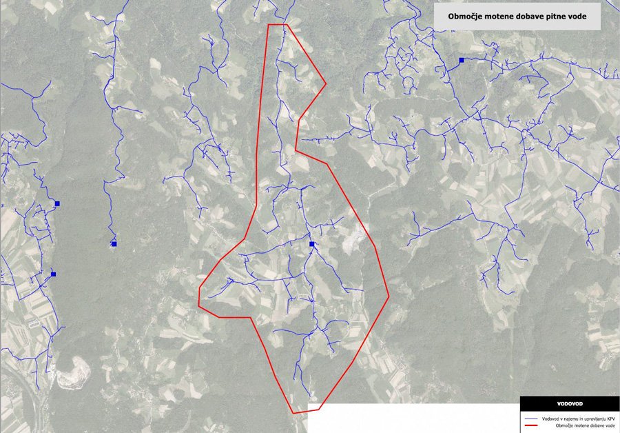 Motnje dobave pitne vode - naselje Andraž nad Polzelo