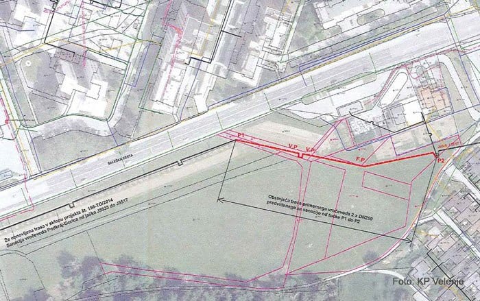 Napoved vzdrževalnih del na vročevodu ob Šaleški cesti v smeri Gorice