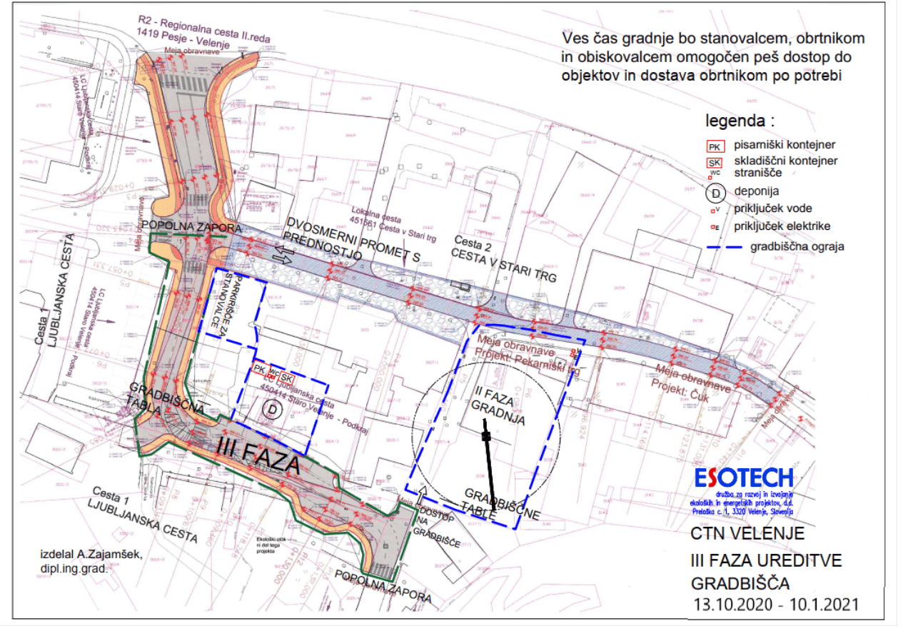 Podaljšana zapore ceste v Starem Velenju