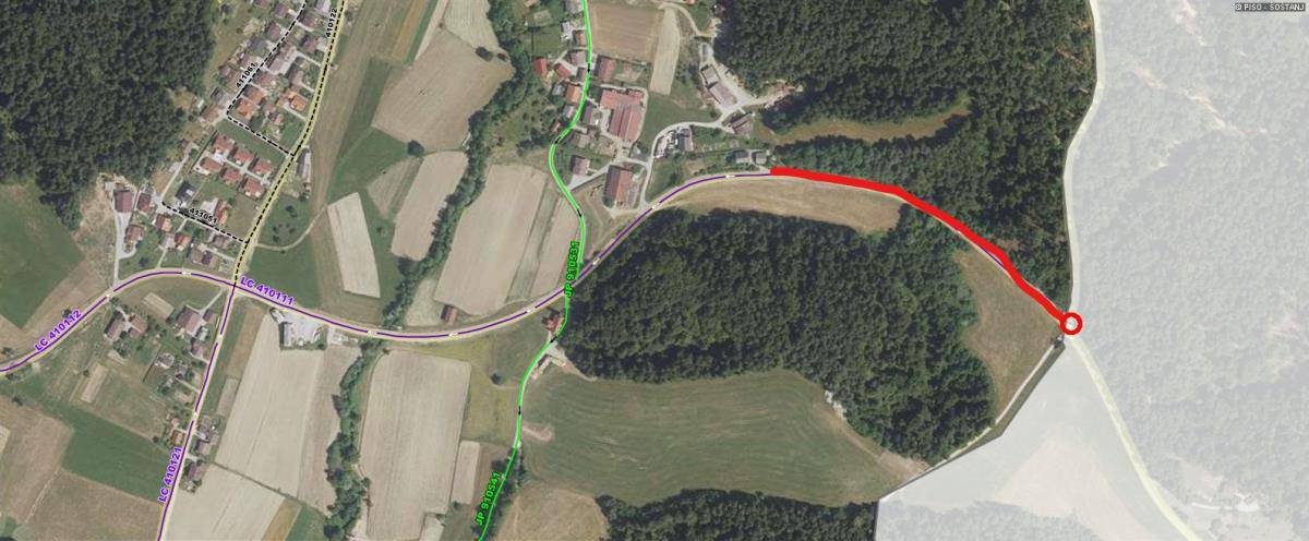 Zapora ceste v Gaberkah