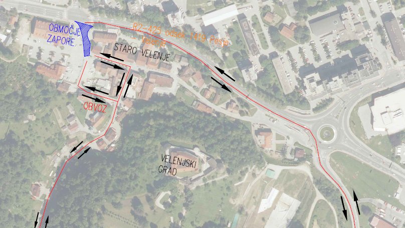Zapora in spremenjen prometni režim v Starem Velenju