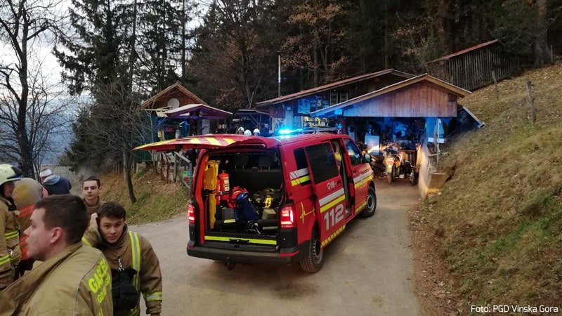 Zaradi eksplozije plina na Lopatniku poškodovani dve osebi