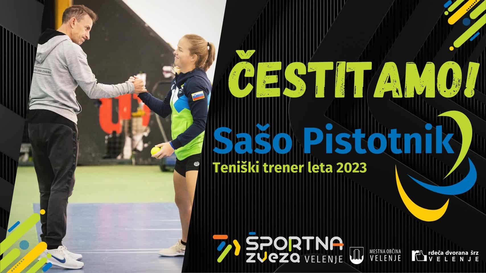 Sašo Pistotnik iz Velenja razglašen za teniškega trenerja leta 2023