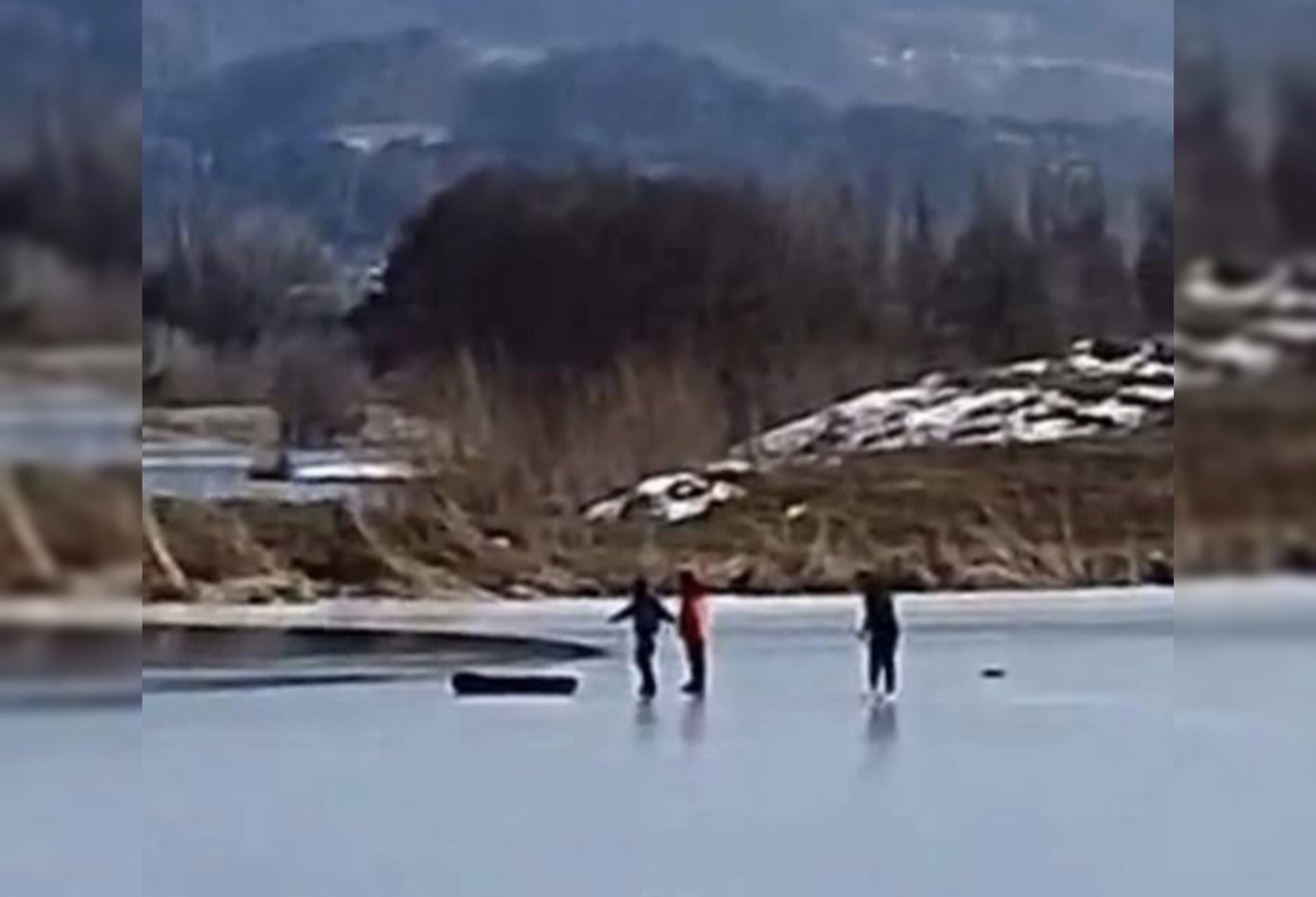Obvestilo Občine Šoštanj: zaradi pretankega ledu, prepovedano drsanje na jezeru