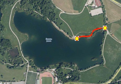 Popolna zapora sprehajalne poti ob Škalskem jezeru