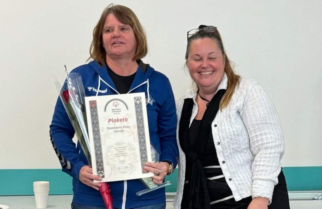Plavalni klub Velenje prejel plaketo Specialne olimpiade Slovenije za leto 2023