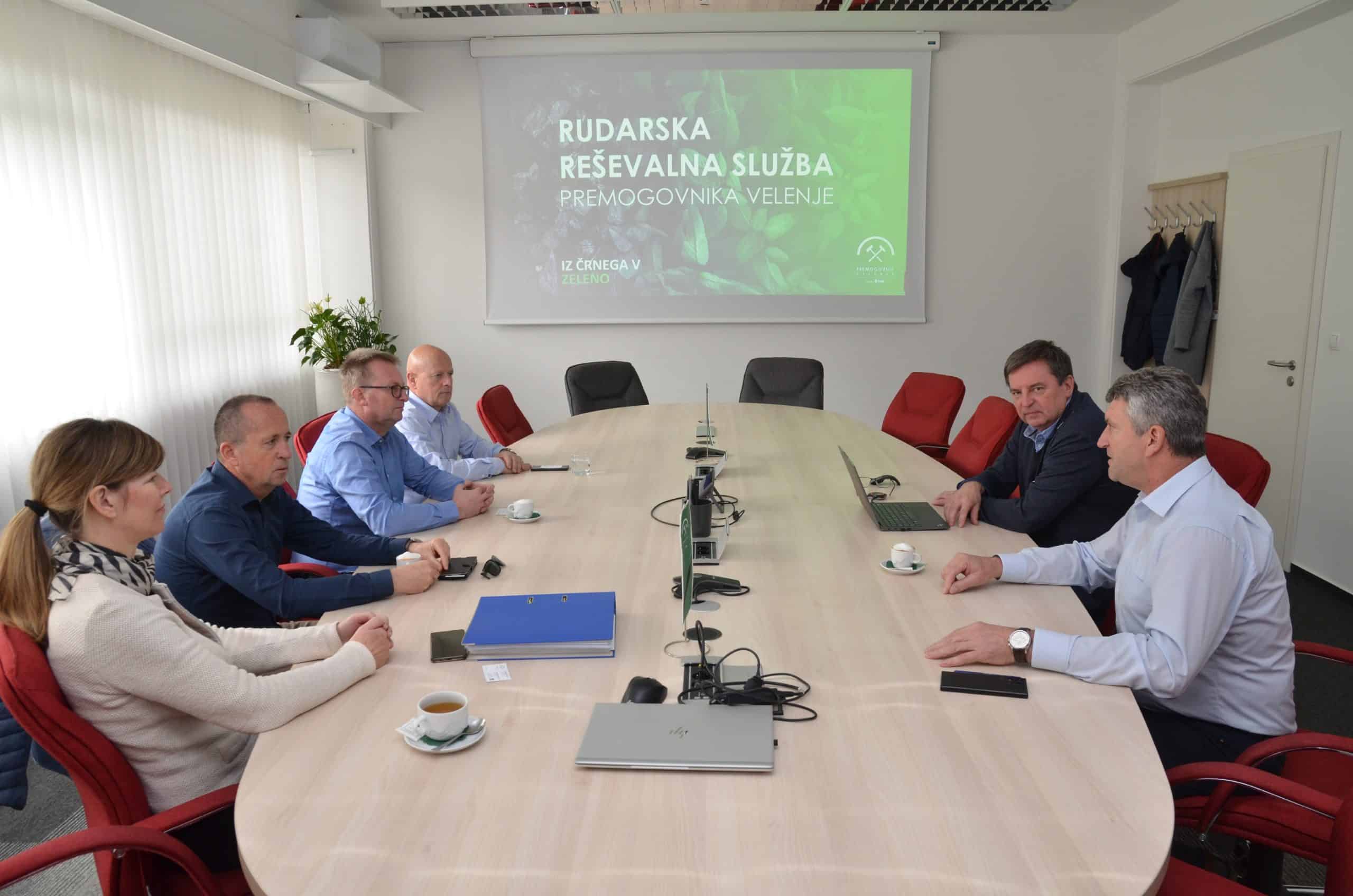 Na obisku v Premogovniku Velenje predstavniki Uprave republike Slovenije za zaščito in reševanje