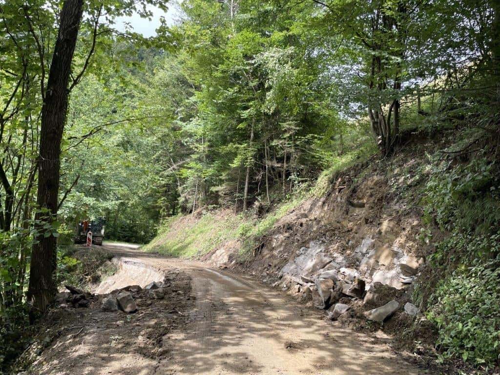 Predvidoma do konca maja cesta Pusti potok v Velunjskem grabnu občasno zaprta