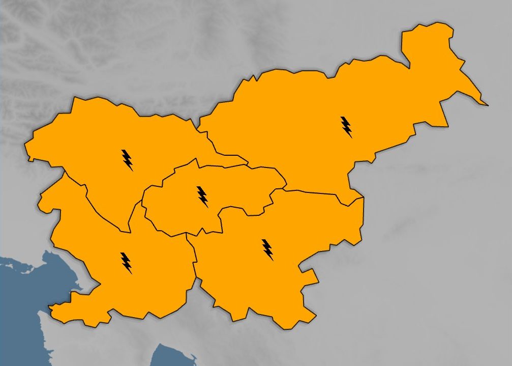 Arso znova izdal oranžno opozorilo