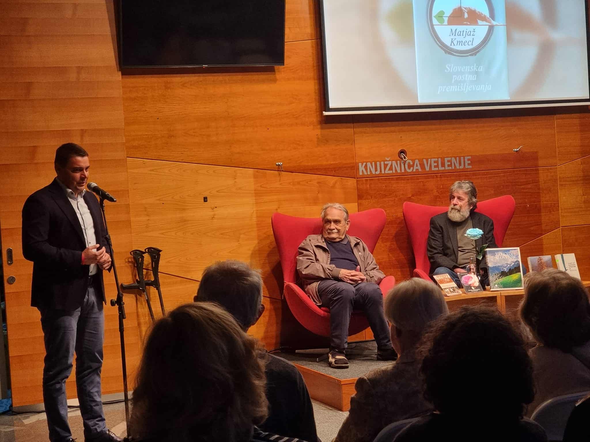 V Knjižnici Velenje včeraj gostili akademika dr. Matjaža Kmecla, zbrane pozdravil tudi velenjski župan