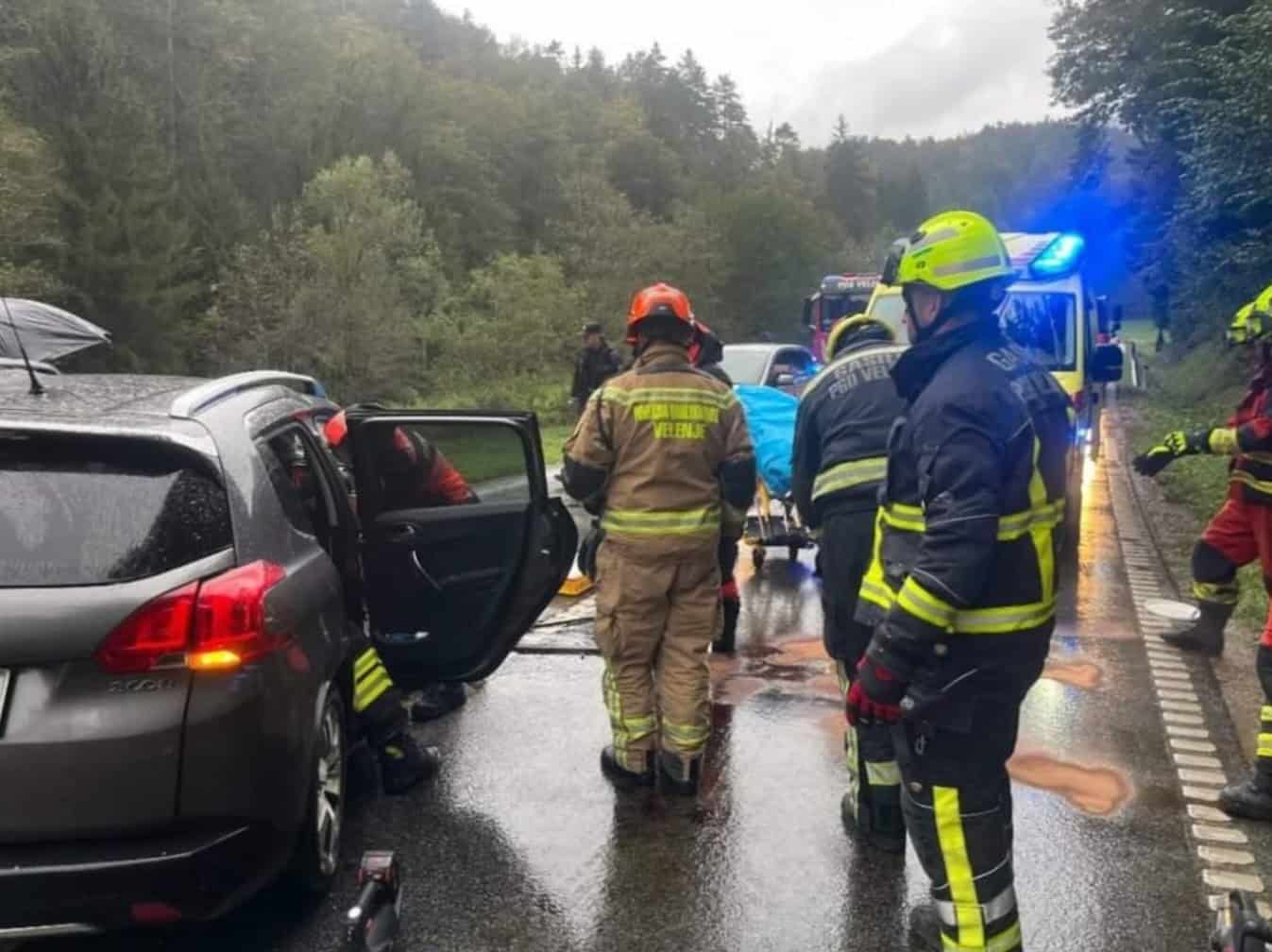 Cesta Velenje - Celje zaradi prometne nesreče zaprta