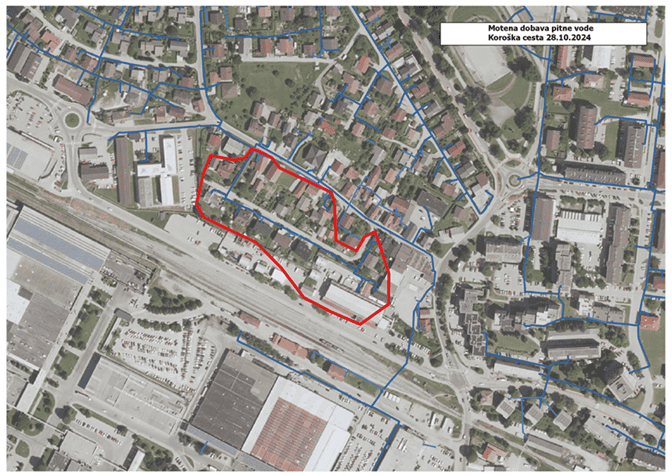 Motnje pri dobavi pitne vode - Koroška cesta