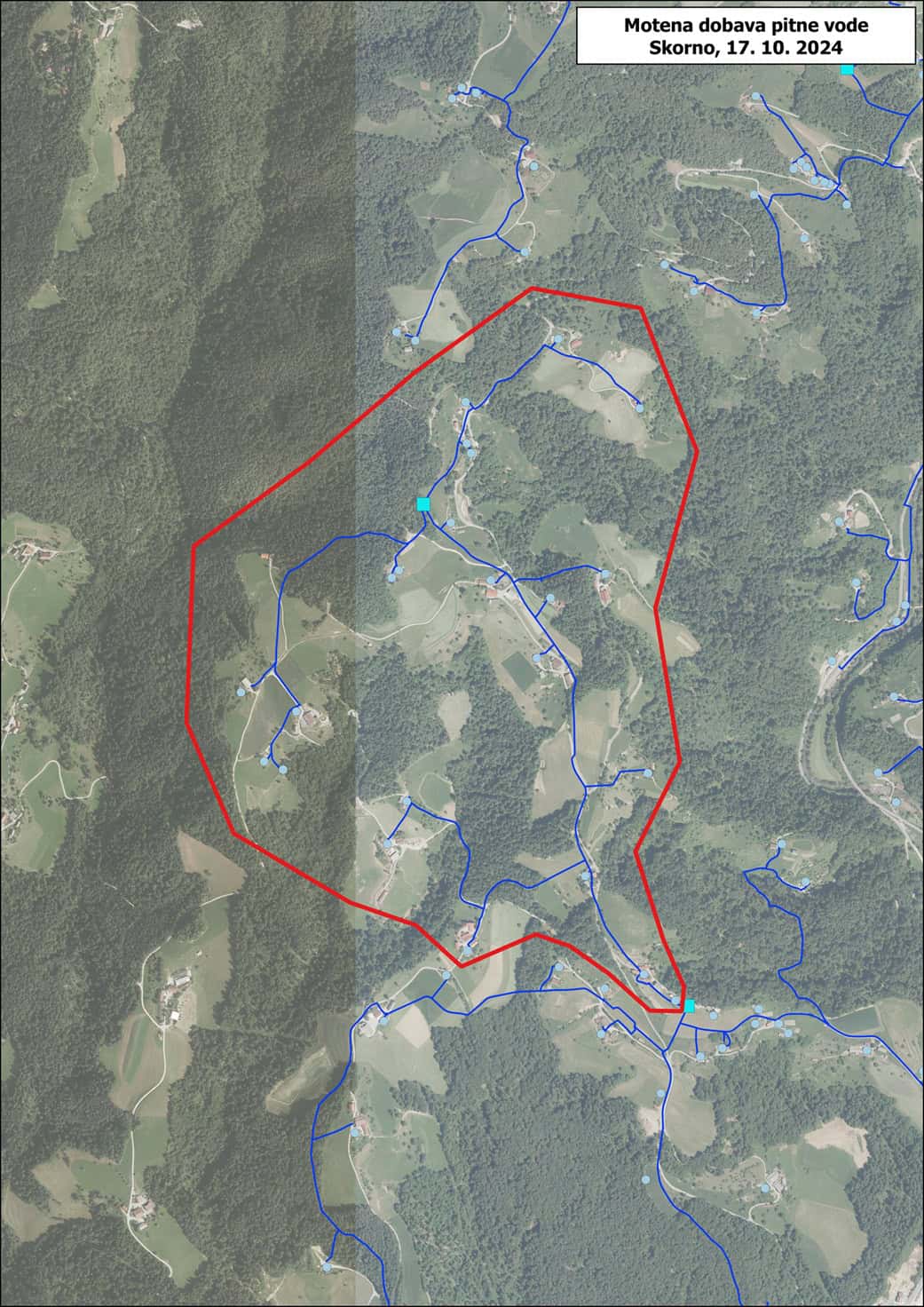 Motnje pri dobavi pitne vode - Skorno