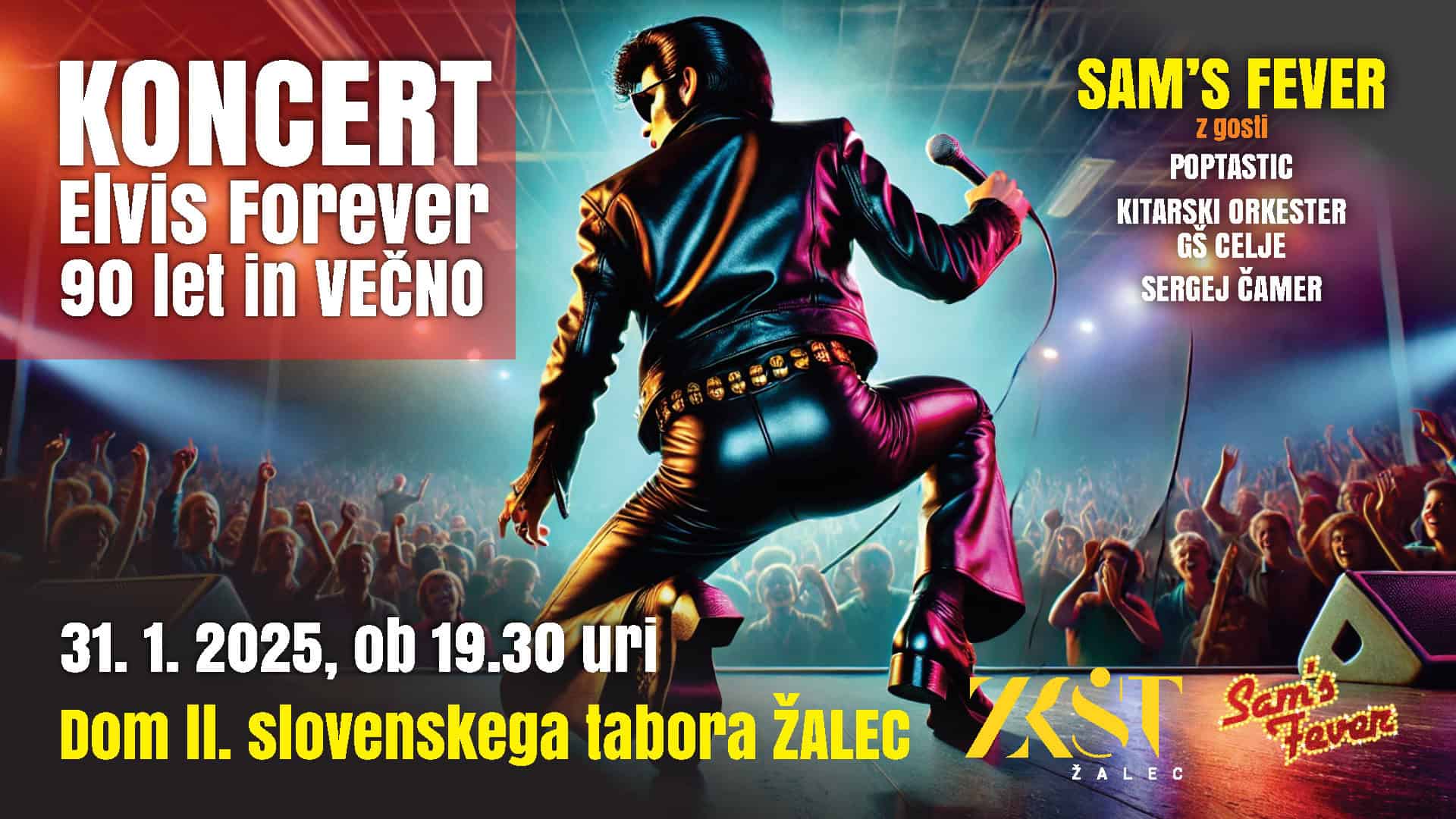 Glasbena poslastica v Žalcu: Vabljeni na koncert zasedbe Sam's Fever ob 90. obletnici rojstva Elvisa Presleyja