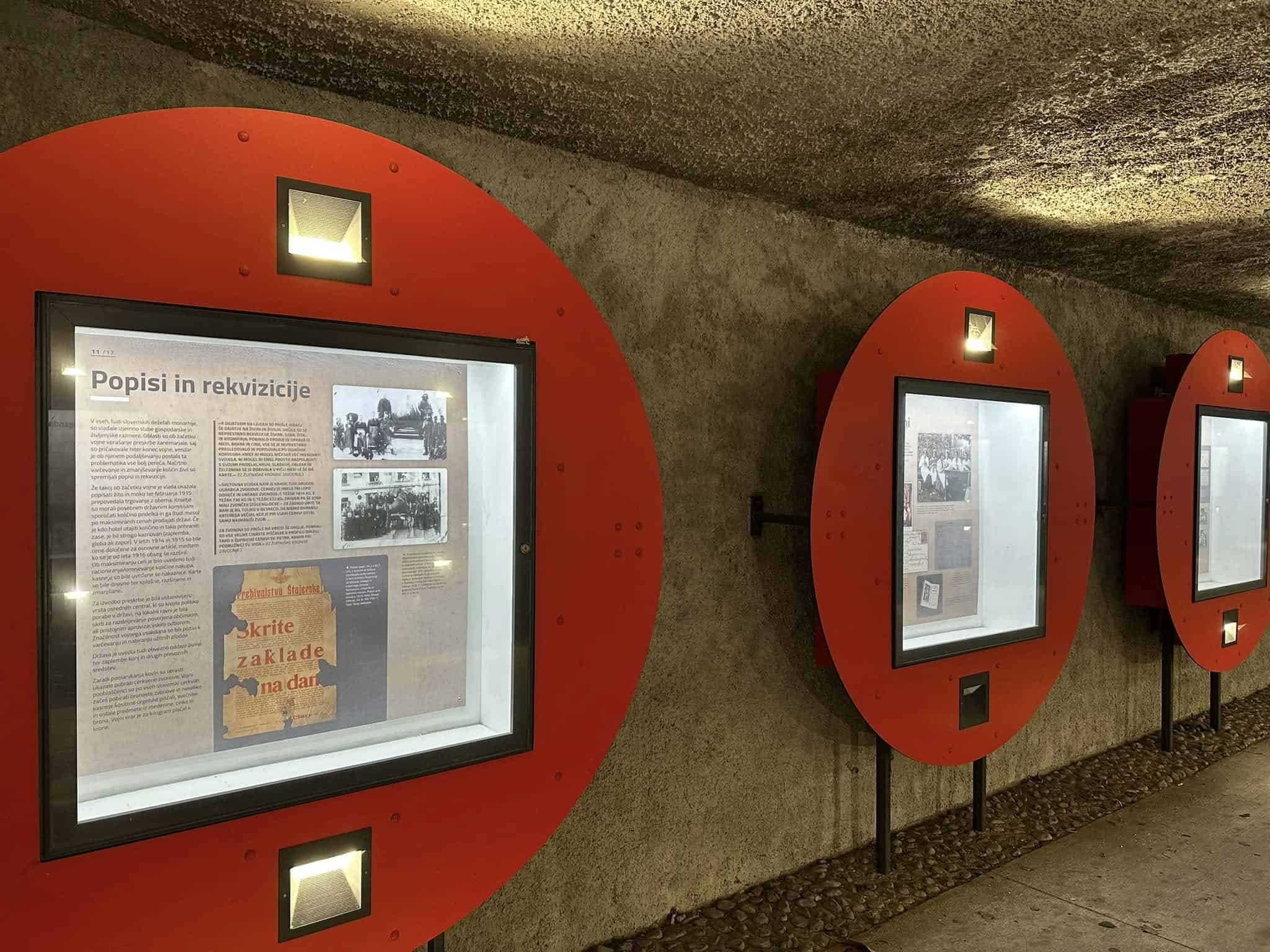 Podhod Pošta gosti občasno razstavo "Prva svetovna vojna v gradivu Muzeja Velenje"